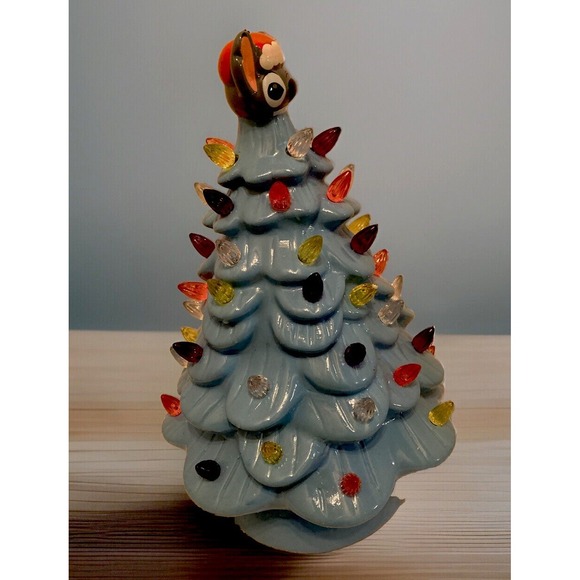 Disney Merry Stitchmas Lilo Stitch Ceramic Light Up Christmas Tree 11" Decor NEW - Picture 8 of 14